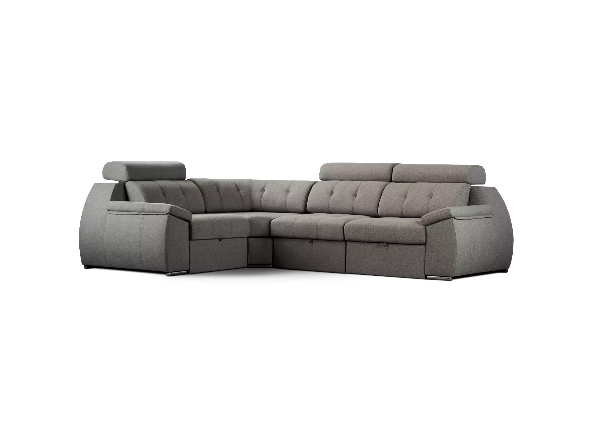sofa olympo 4 modulos esquinero abugar con asientos extensibles y apoya cabezas de 7 posiciones con luces led personalizables y parlantes bluetooth