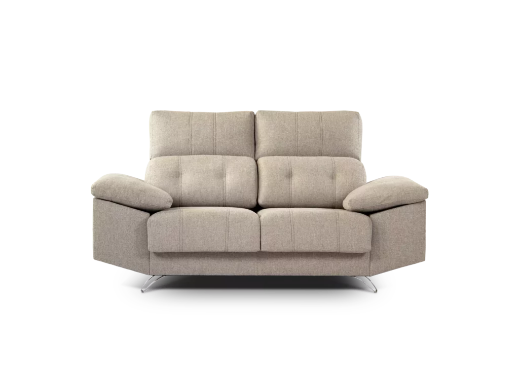 sofa victoriano 2 cuerpos 2 modulos con asientos extensibles con apoya cabeza de 5 posiciones y baulera