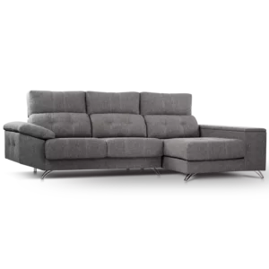sofa victoriano 3 cuerpos 3 modulos con chaise longue con asientos extensibles con apoya cabeza de 5 posiciones y baulera