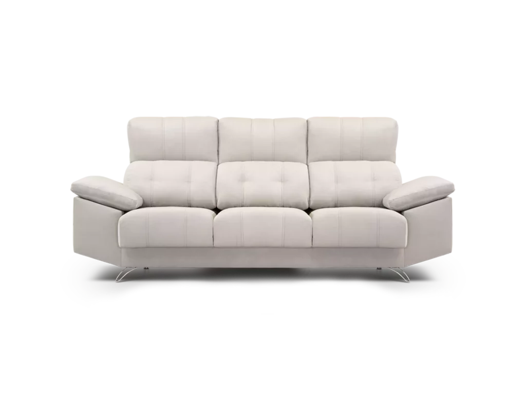 sofa victoriano 3 modulos 3 cuerpos abugar con asientos extensibles y apoya cabezas de 5 posiciones