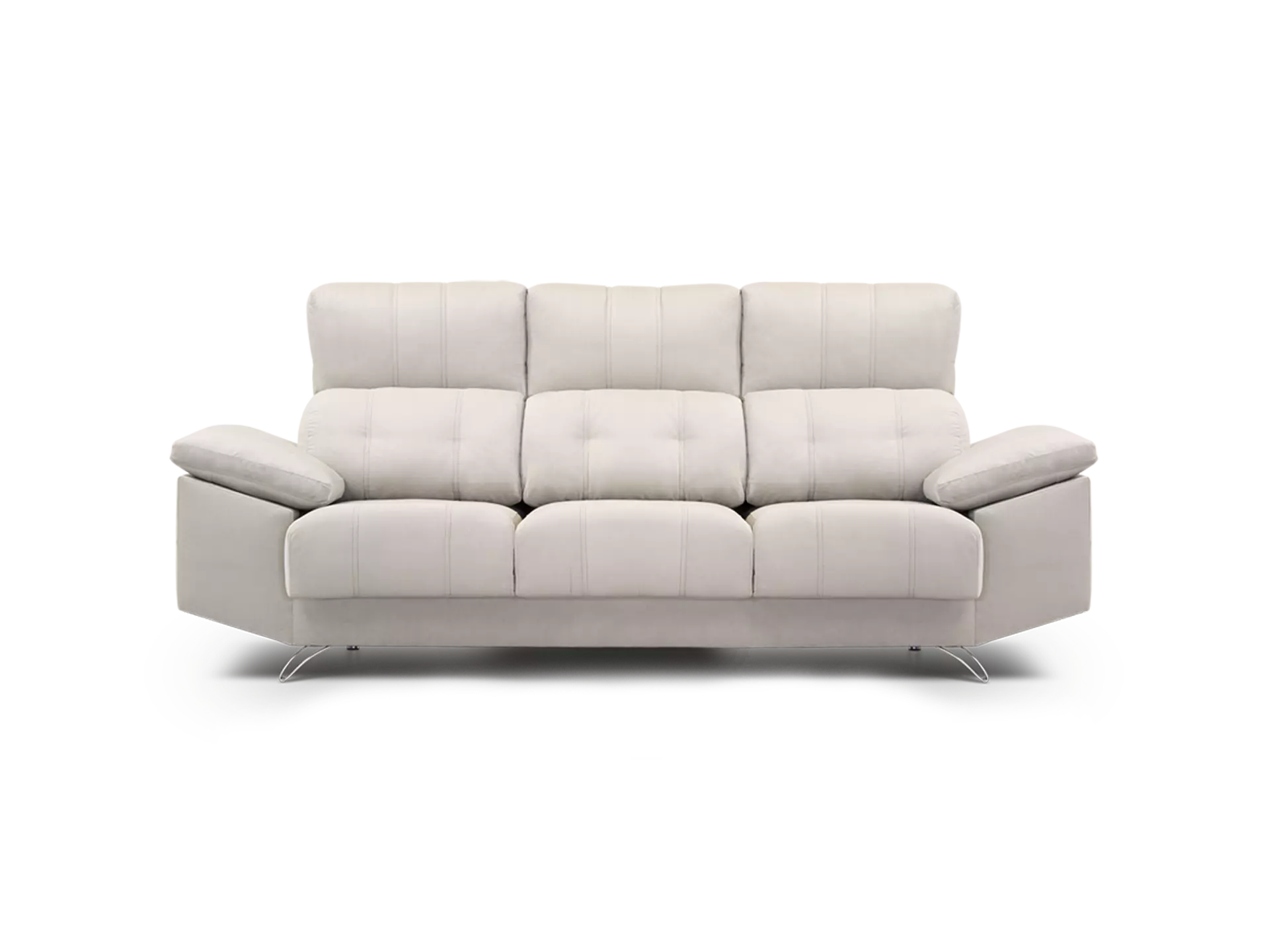 sofa victoriano 3 modulos 3 cuerpos abugar con asientos extensibles y apoya cabezas de 5 posiciones