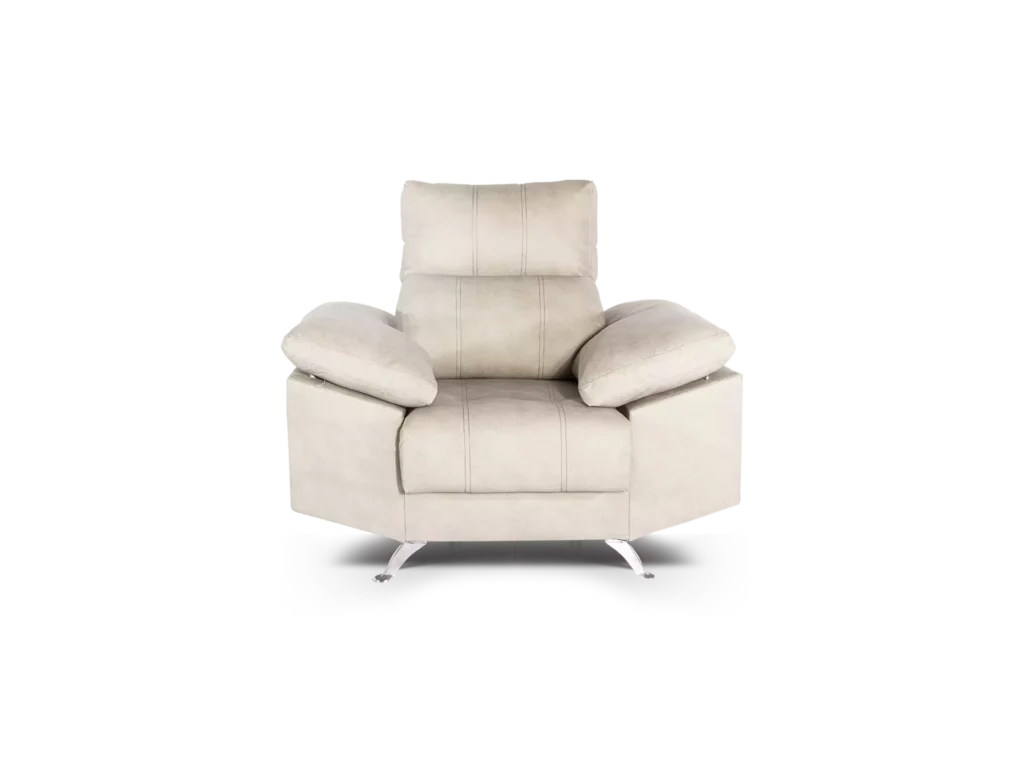 sillon victoriano individual abugar con asientos extensibles y apoya cabeza de 5 posiciones