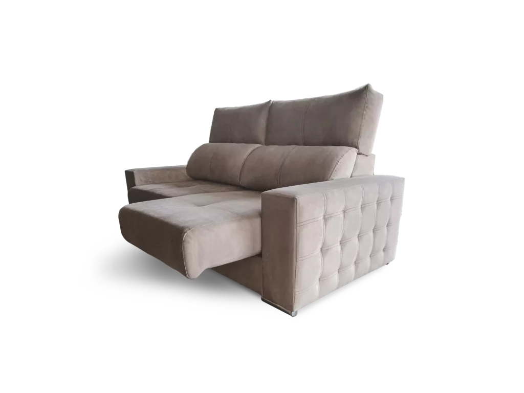 sofa naos 2 cuerpos 2 modulos abugar con asientos extensibles y apoya cabeza con 5 posiciones con un diseño compacto y moderno