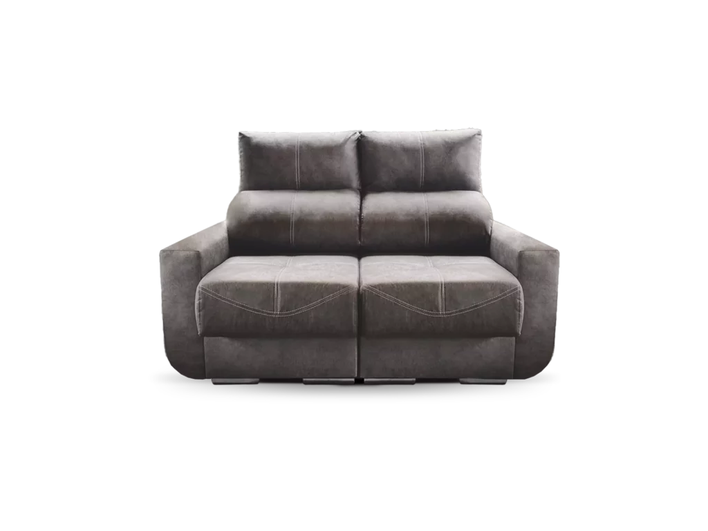 sofa niza 2 cuerpos 2 modulos abugar con asientos extensibles y apoya cabeza con 5 posiciones con un diseño compacto y moderno