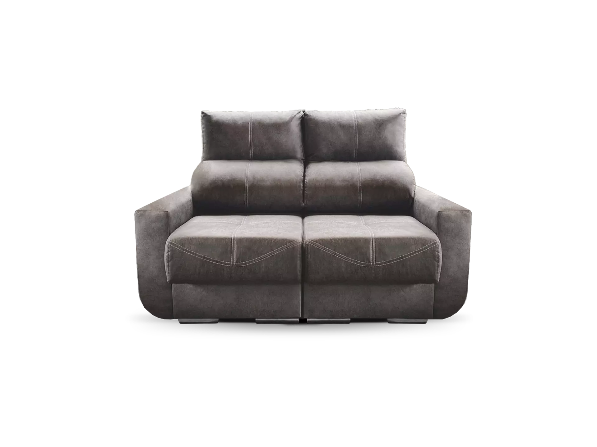 sofa niza 2 cuerpos 2 modulos abugar con asientos extensibles y apoya cabeza con 5 posiciones con un diseño compacto y moderno